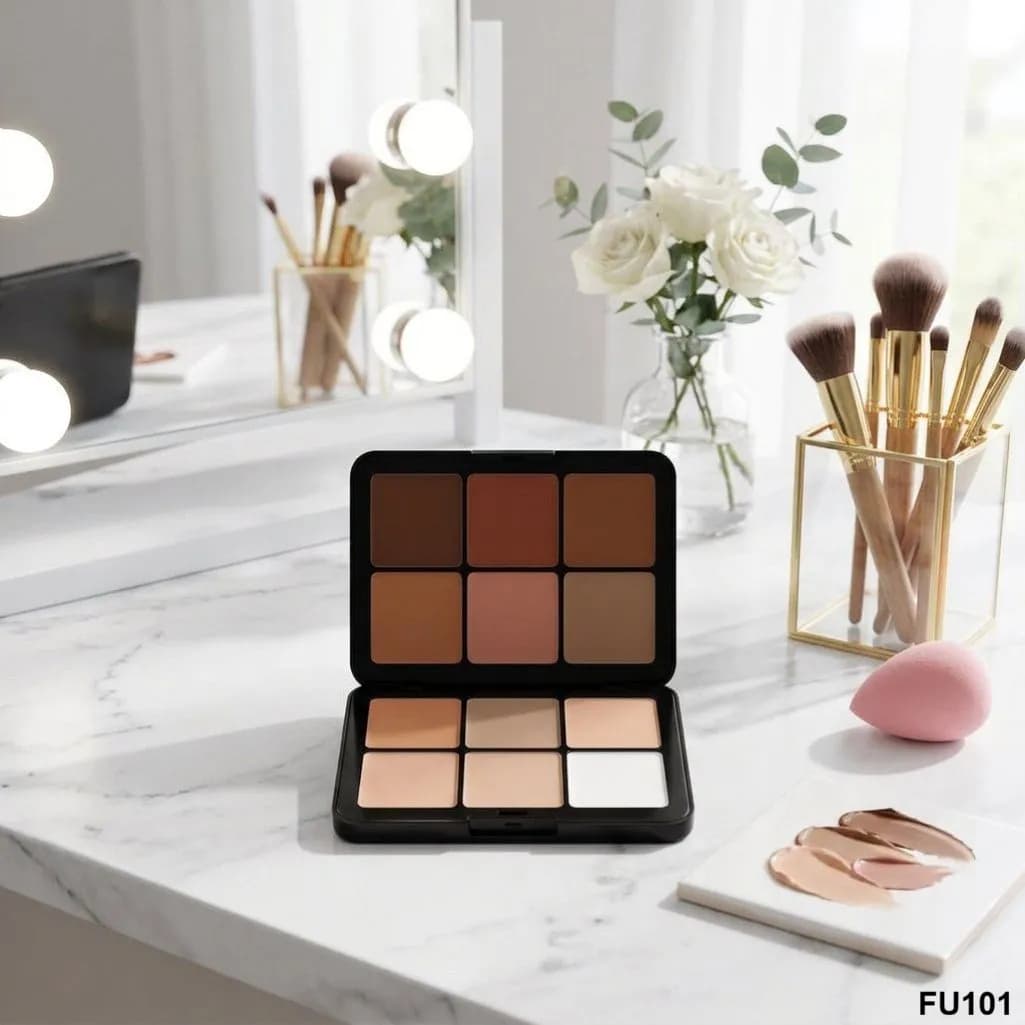 پالت کانتور کرمی FU101 فیوچر میکاپ | Future Makeup 12 Color Contour Cream Palette — تصویر ۵