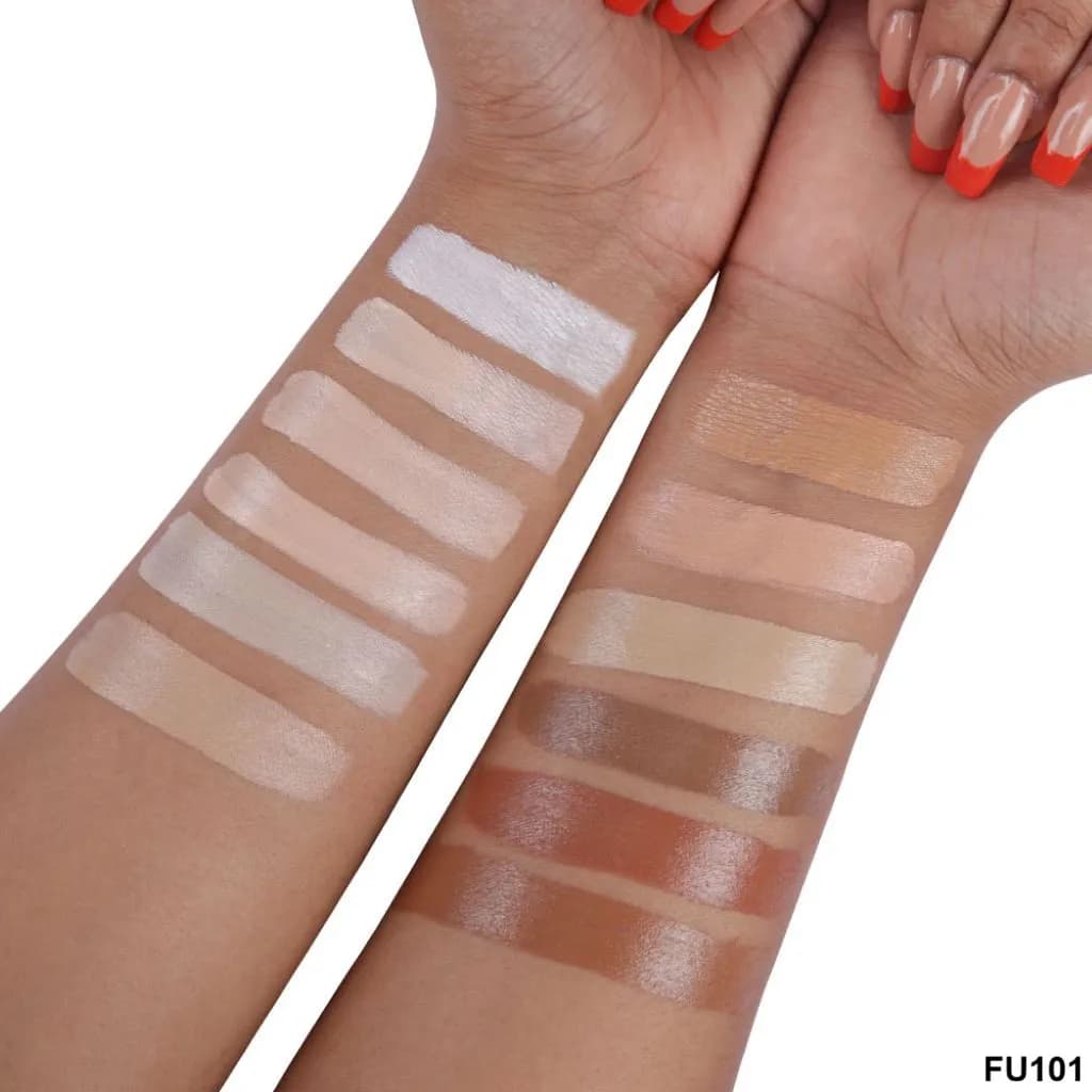پالت کانتور کرمی FU101 فیوچر میکاپ | Future Makeup 12 Color Contour Cream Palette — تصویر ۳