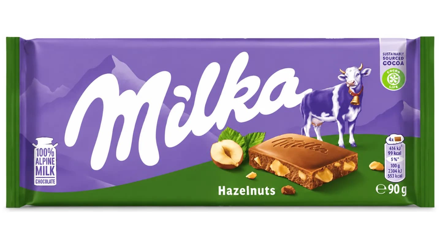 شکلات میلکا شیری فندقی Milka Chocolate Hazeluts