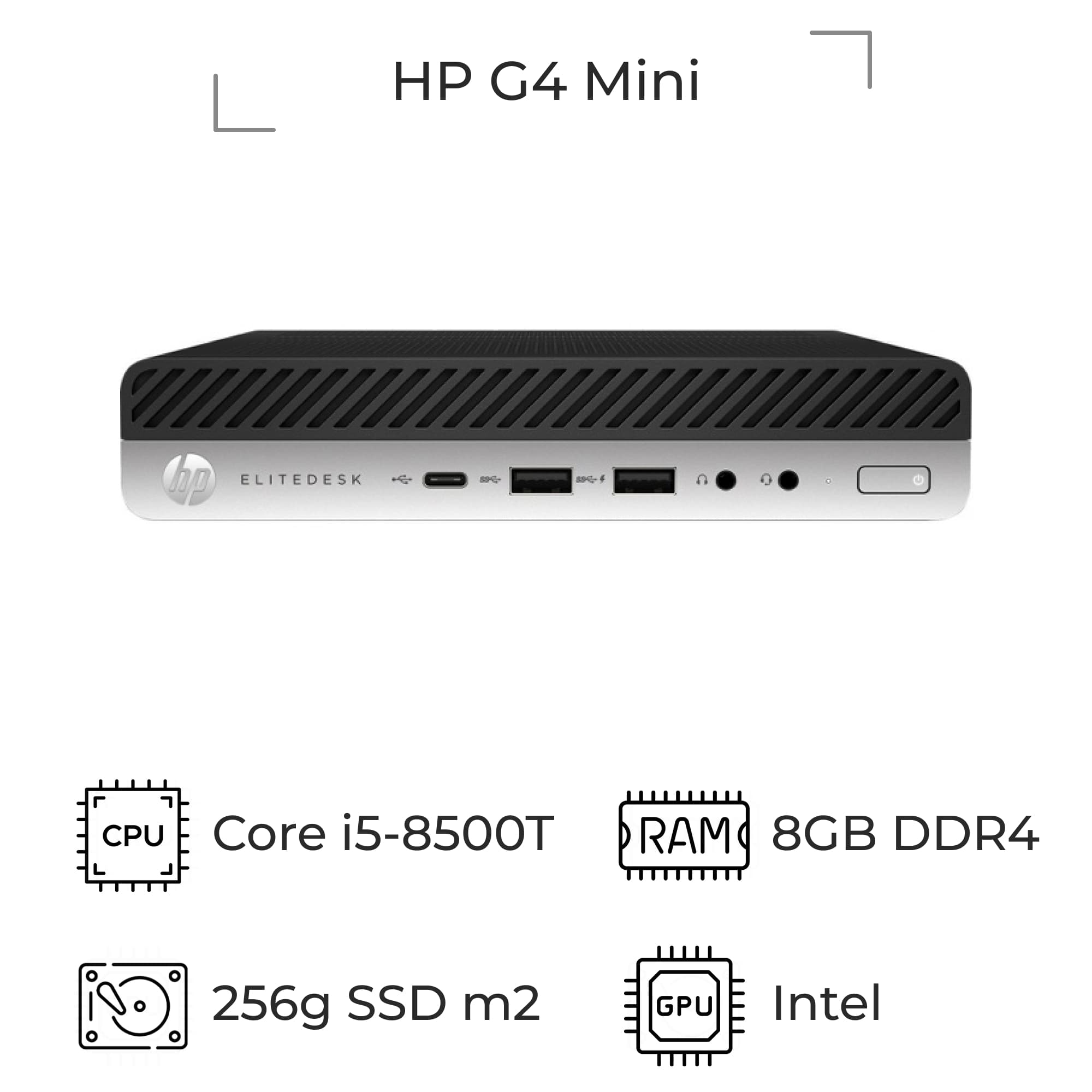 مینی کیس اچ پی استوک HP G4 TINY i5 8500 — تصویر ۴