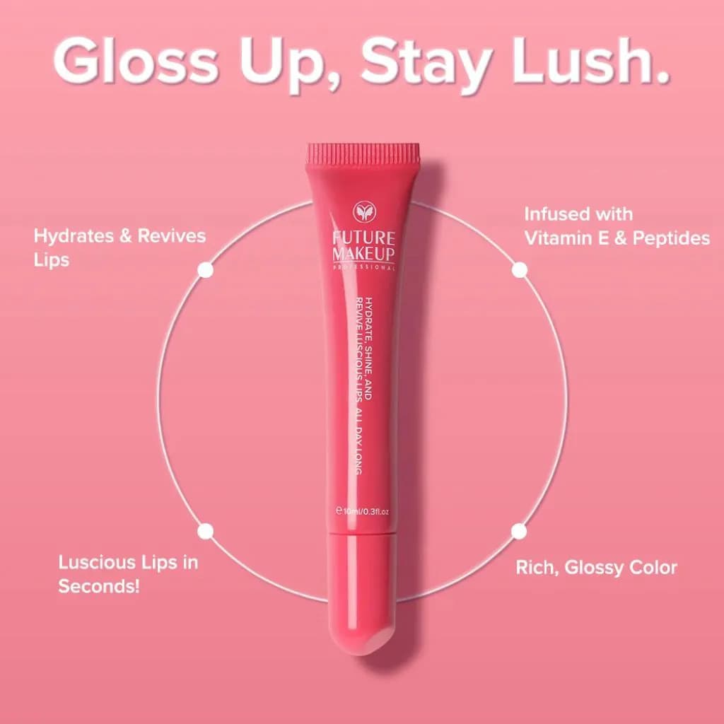 لیپ گلاس آبرسان و نرم کننده فیوچر میکاپ | Future Makeup Lush Lips Lip Treatment — تصویر ۴
