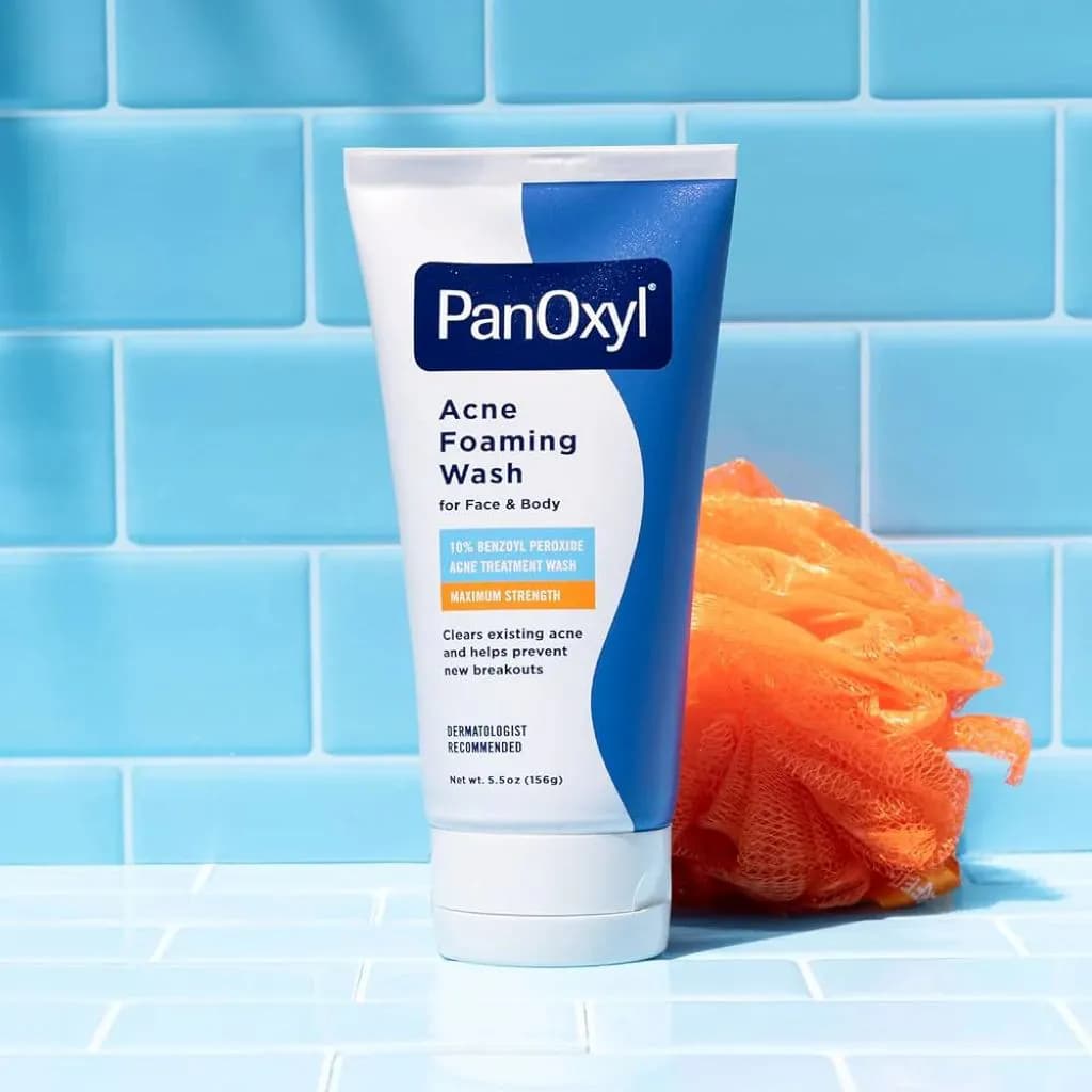 فوم شوینده صورت و بدن ضد آکنه پانوکسیل ۱۰٪ | PanOxyl Acne Foaming Wash 10% Benzoyl Peroxide — تصویر ۴