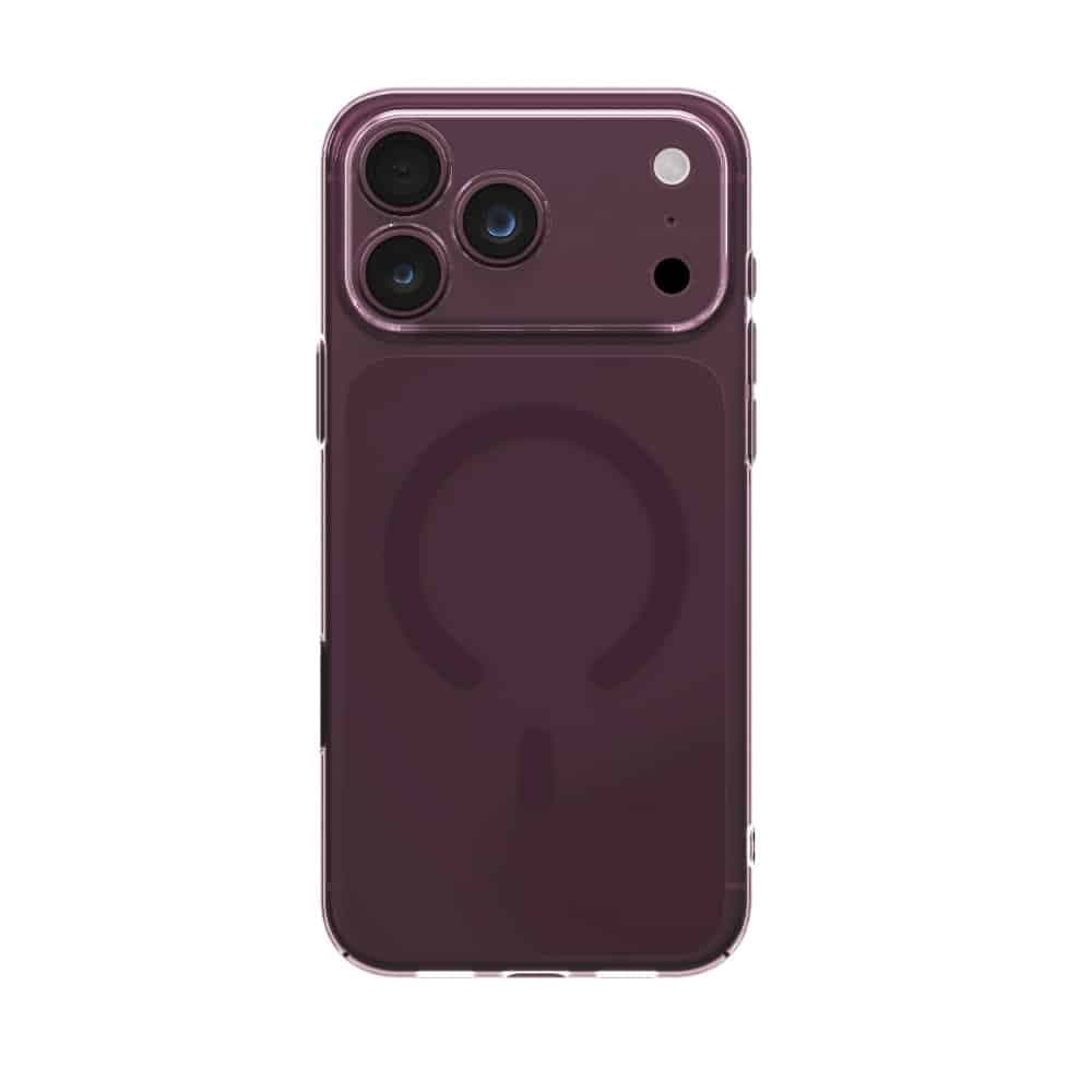 قاب آيفون ۱۸ پرومکس یونیک مدل Uniq AirSuit Ultra-Slim MagClick رنگ زرشکی (Glossy Burgundy)