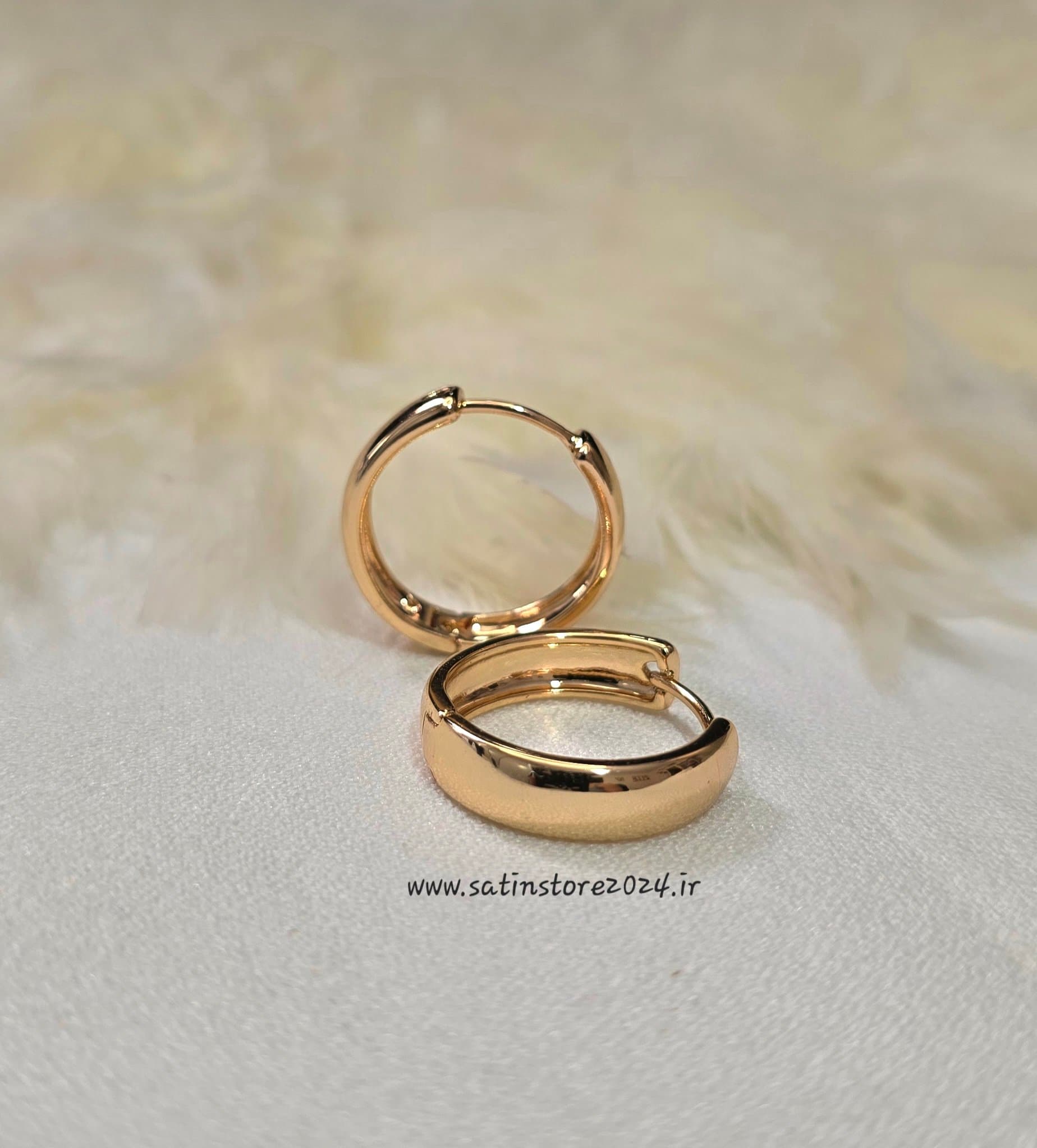 گوشواره حلقه ای طرح آیینه ای ژوپینگ کد 2100