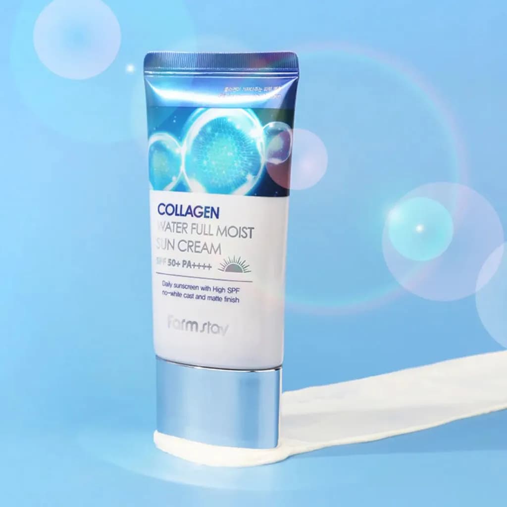 ضد آفتاب کلاژن فارم استی | Farmstay Collagen Water Full Moist Sun Cream SPF50+ PA++++ — تصویر ۲