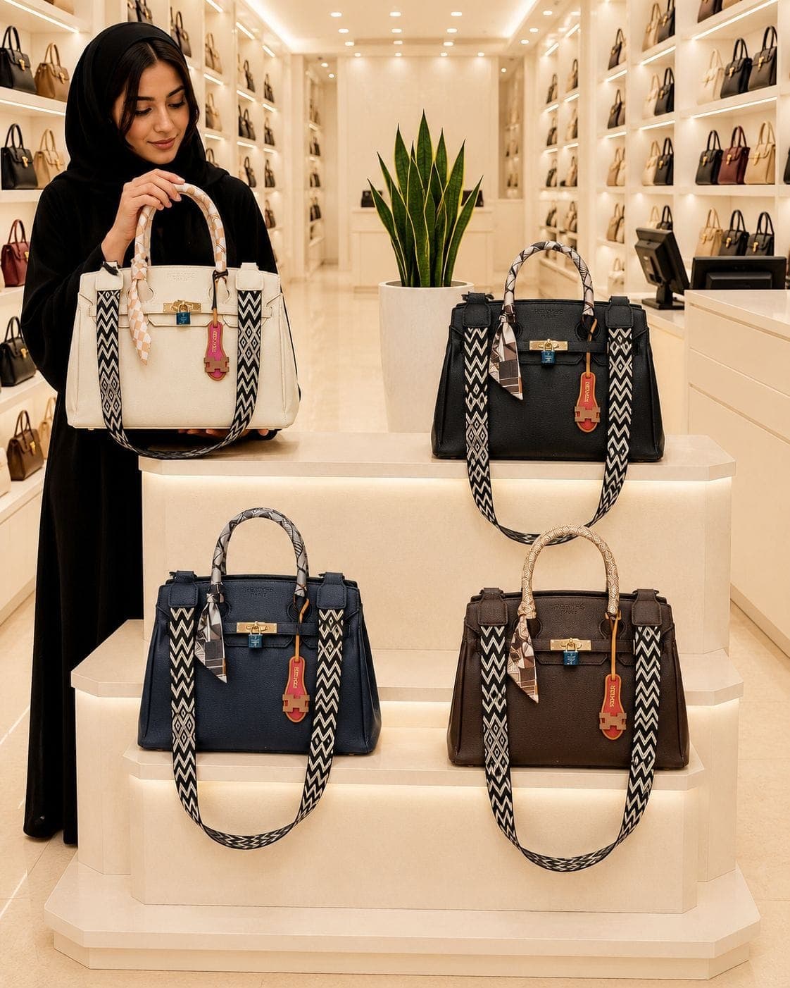 کیف هرمس بزرگ با بند پهن — تصویر ۲