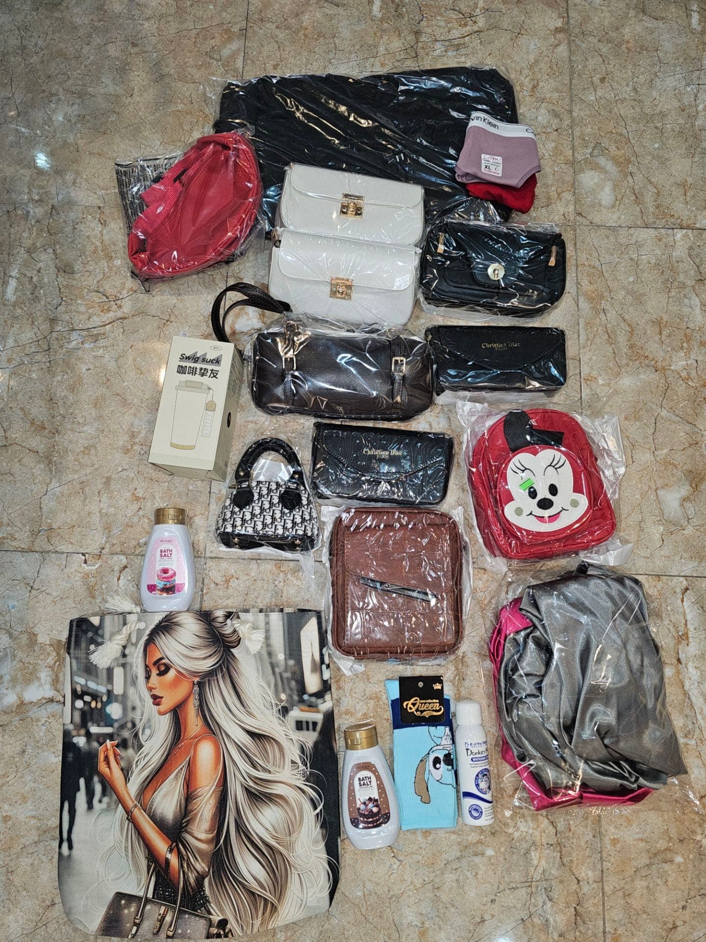 کیسه بگ دسته طنابی طرح رندوم — تصویر ۶