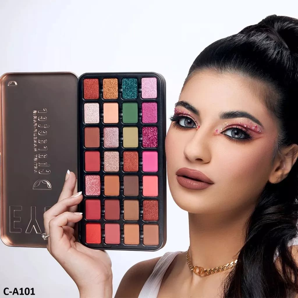 پالت سایه چشم حرفه‌ای 28 رنگ کارکتر C-A101 — تصویر ۵