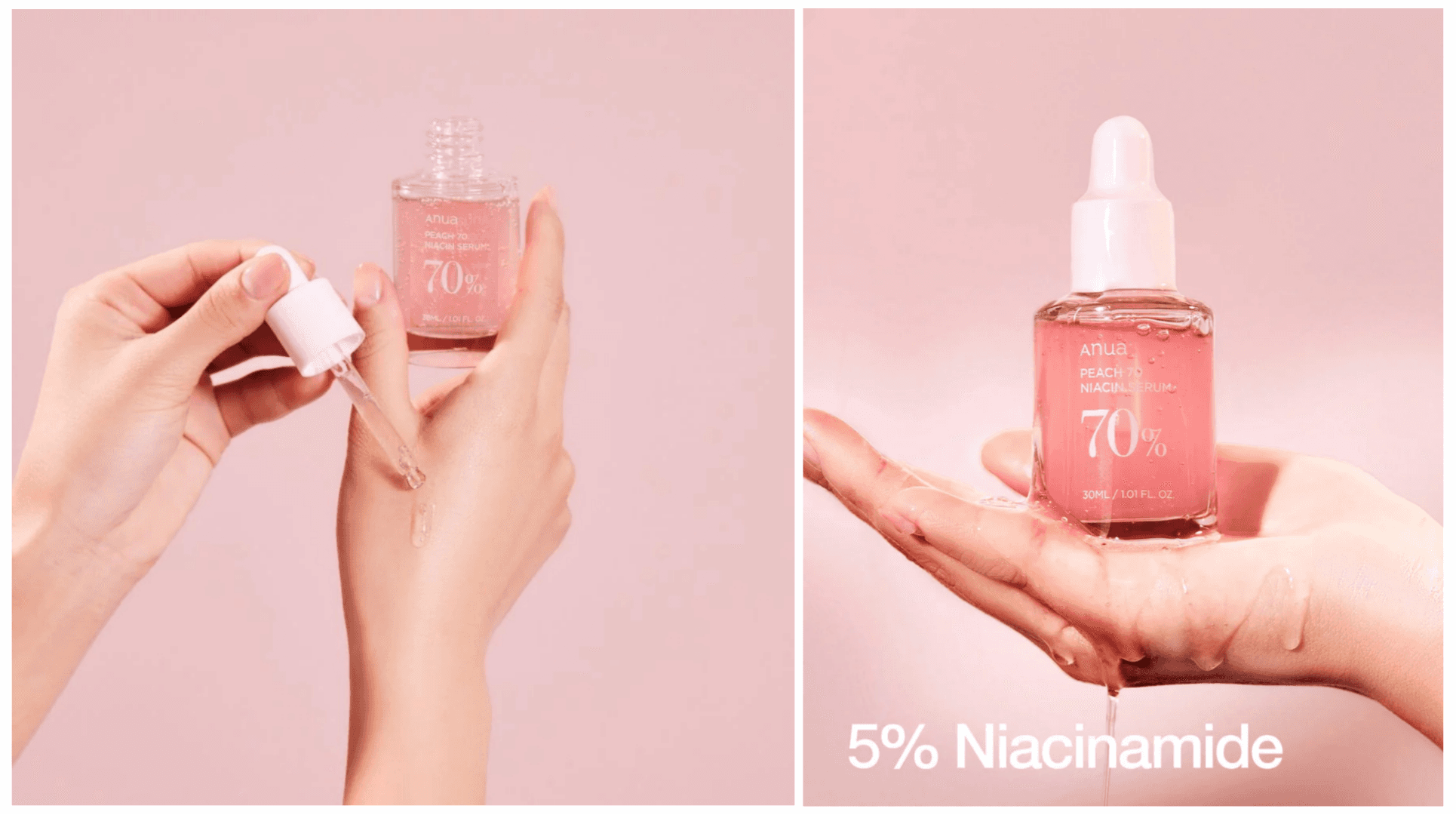 سرم روشن کننده نیاسین و عصاره هلو 70% آنوا Anua — تصویر ۴