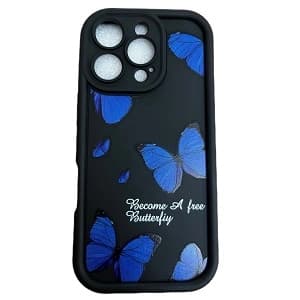 قاب گوشی آیفون 16Pro مدل پروانه آبی