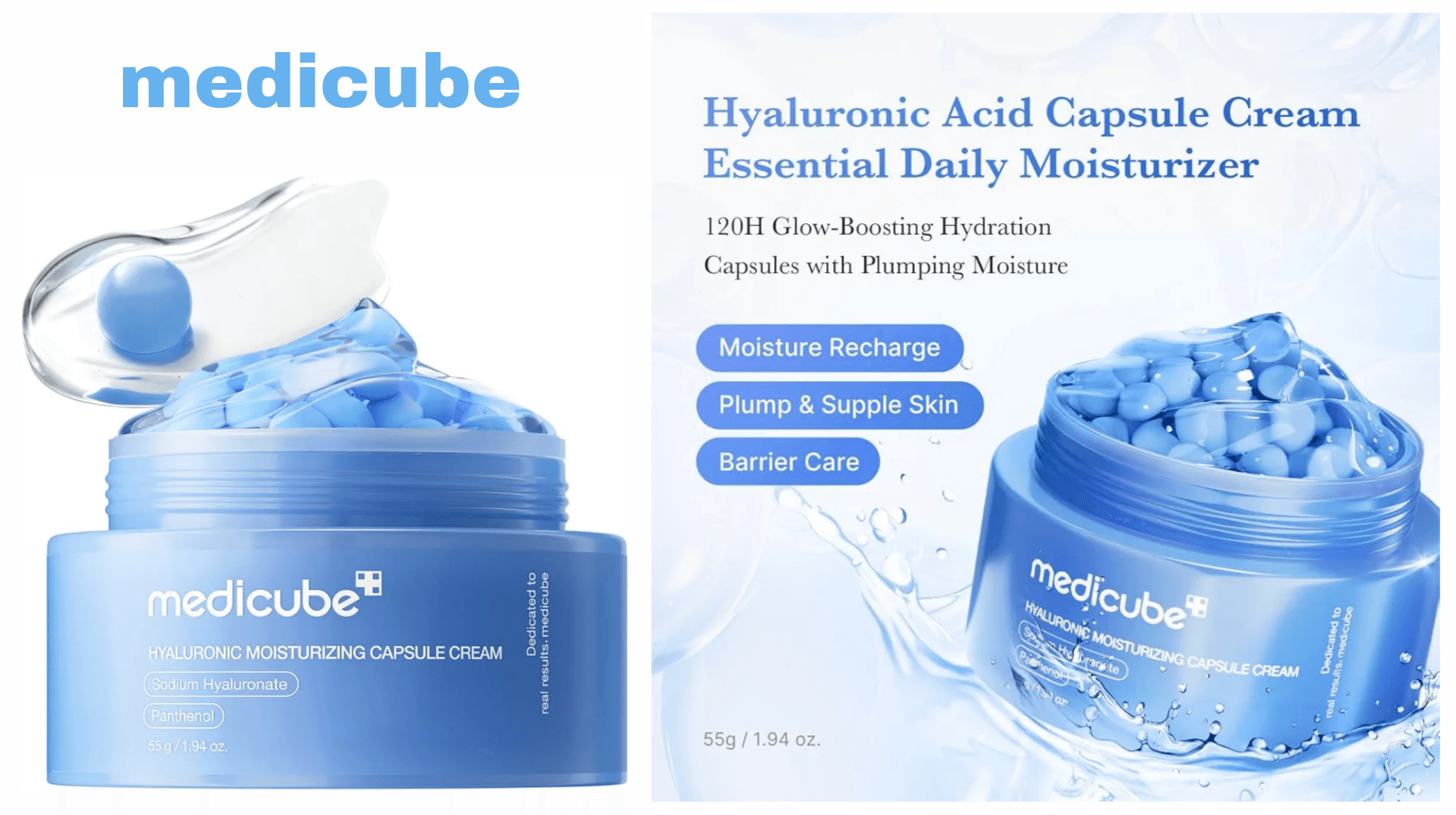 کرم کپسولی آبرسان و مرطوب کننده هیالورونیک اسید مدی کیوب Medicube — تصویر ۲