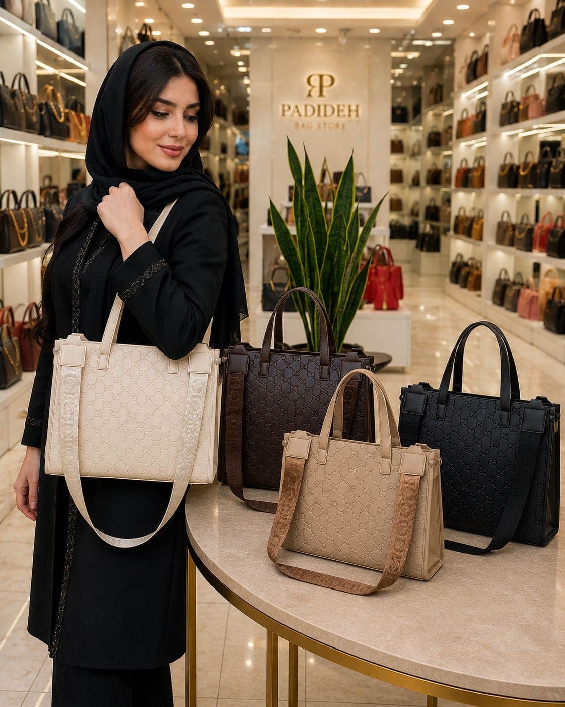 کیف بزرگ مارک دسته دار با بند پهن