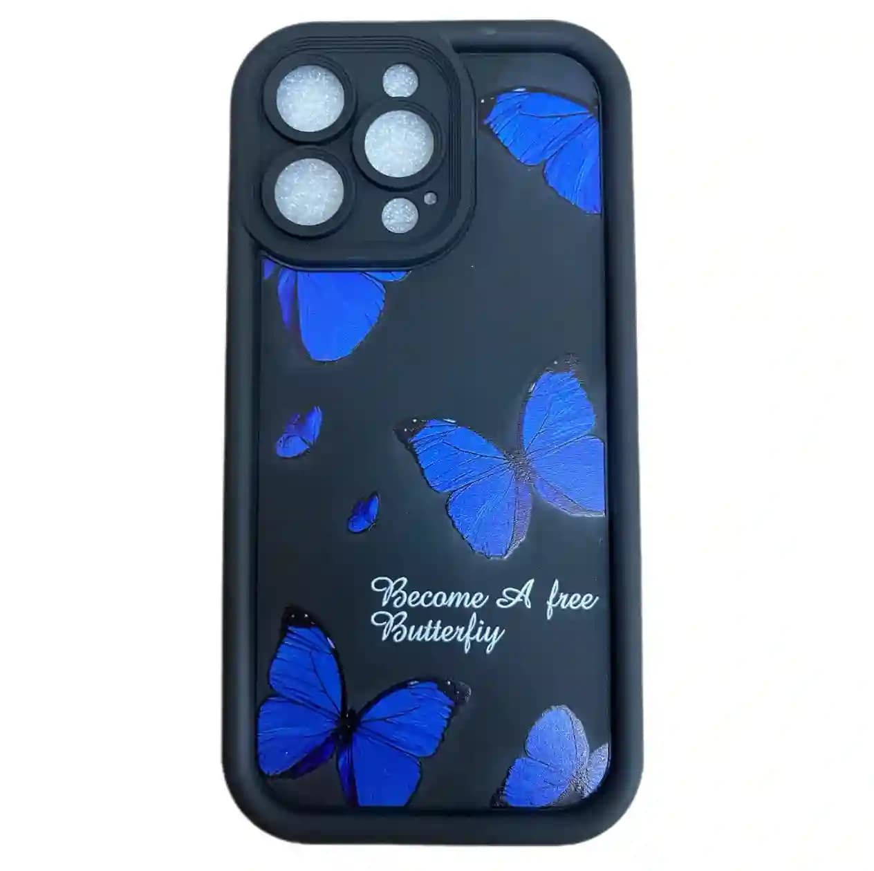 قاب گوشی آیفون 13Pro/14Pro/15Pro مدل پروانه آبی — تصویر ۳