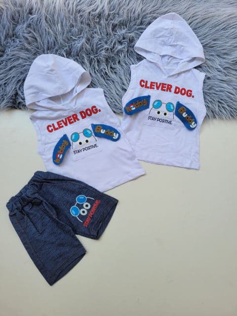 تیشرت شلوارک DOG مناسب 1 تا 5 سال