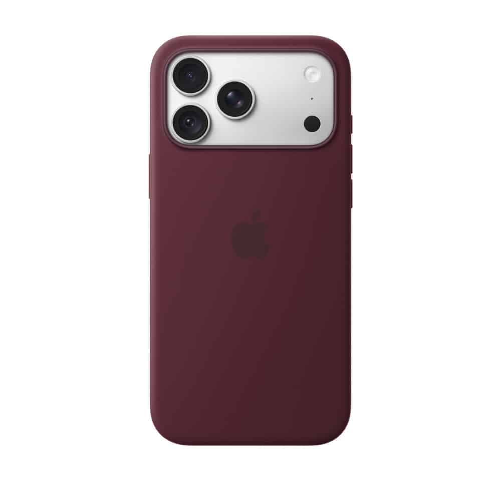 قاب اورجینال اپل آيفون ۱۸ پرومکس سیلیکونی مدل iPhone 18 Pro Max Silicone Case with MagSafe – Burgundy رنگ شرابی
