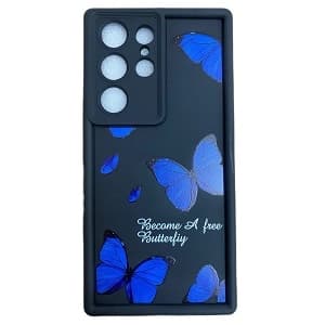 قاب گوشی سامسونگ S23 Ultra مدل پروانه آبی — تصویر ۲