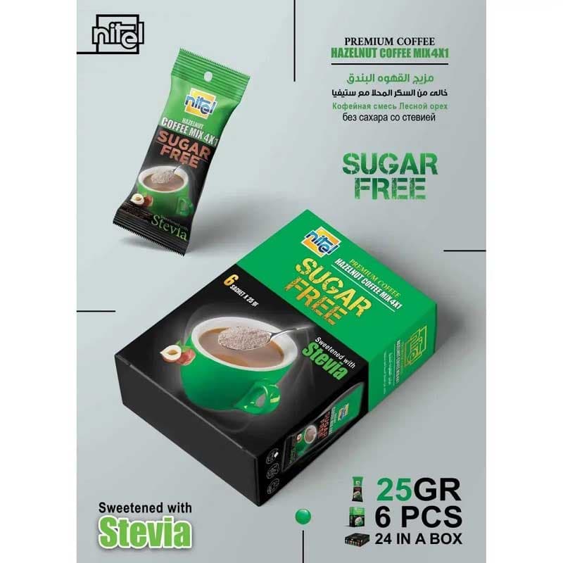 کافی میکس 4 در 1 فندقی رژیمی پریمیوم نی تل بسته 6 عددی — تصویر ۳