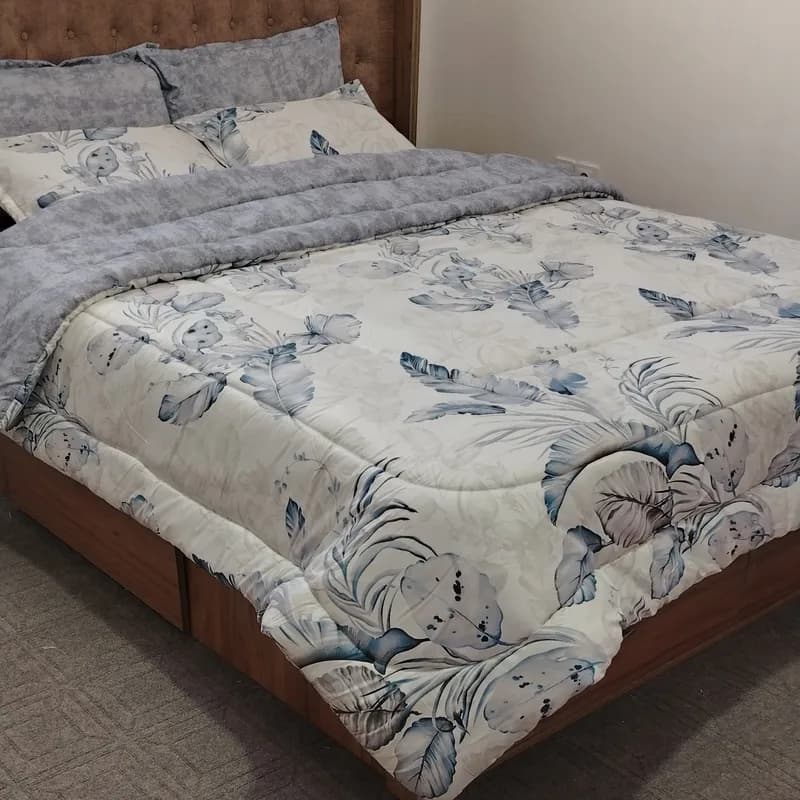 سرویس روتختی پارچه ترک دورو طرح گل آبی | کد 239 — تصویر ۴