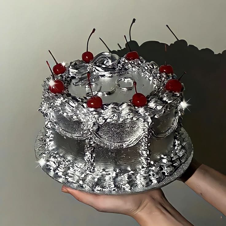 پودر اکلیل خوراکی نقره ای – 10 گرم — تصویر ۲