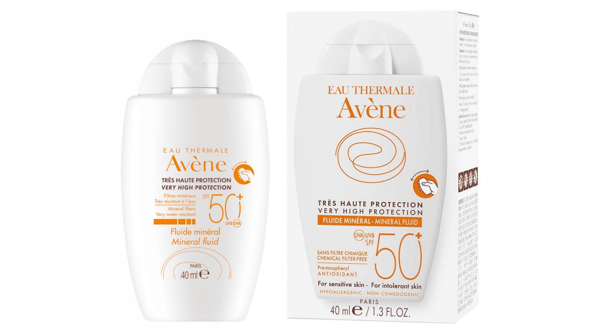 کرم ضد آفتاب بی رنگ مدل فلوئید مینرال اون Avene