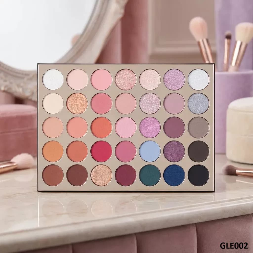 پالت سایه ۳۵ رنگ کارکتر مدل Glamour Edition کد GLE002 — تصویر ۲
