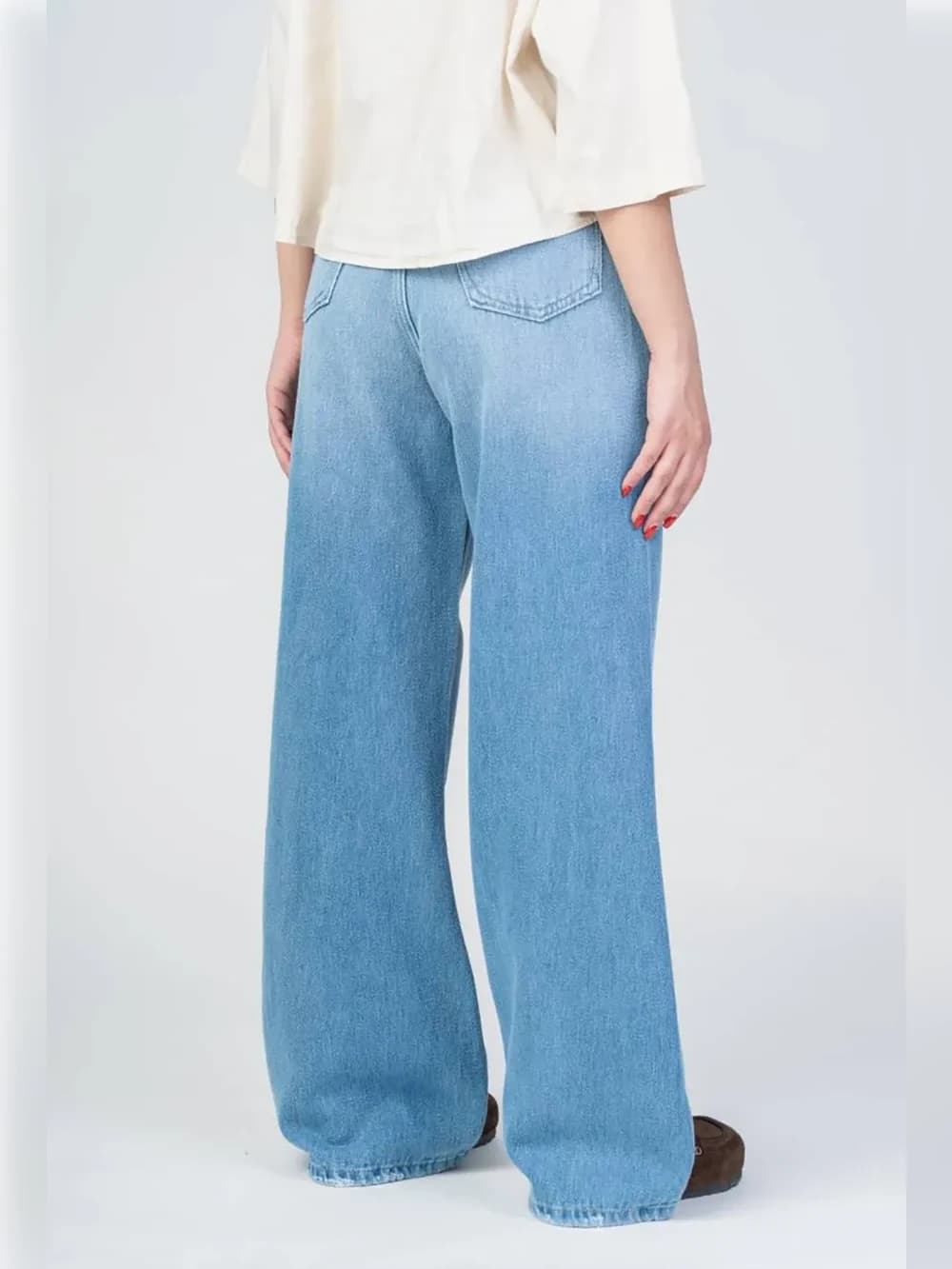شلوار جین بگ آبی روشن Threejeans کد 23088 — تصویر ۳