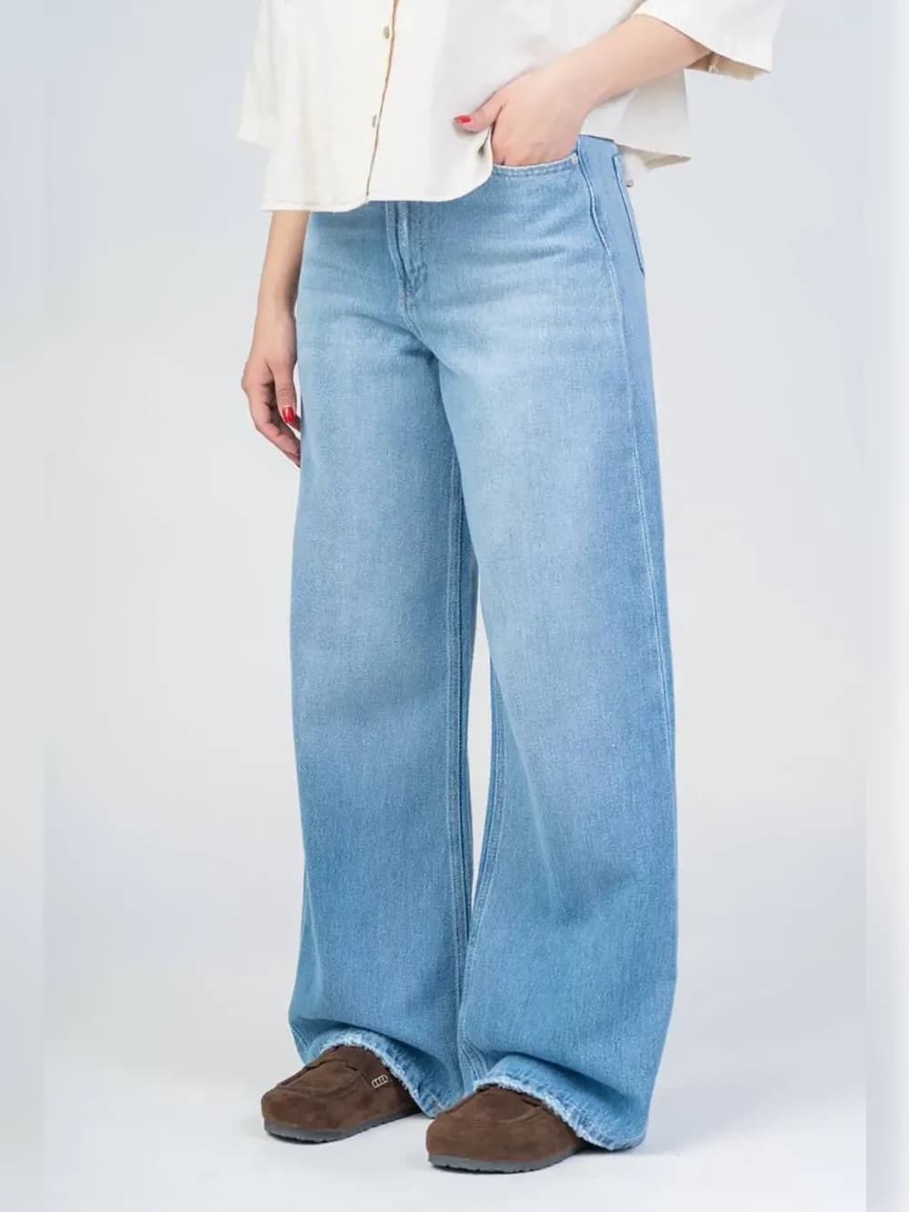شلوار جین بگ آبی روشن Threejeans کد 23088 — تصویر ۲