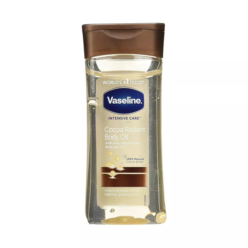 روغن بدن وازلین مدل Cocoa Radiant Body Oil with Pure Cocoa Butter حجم 200 میلی ‌لیتر — تصویر ۲