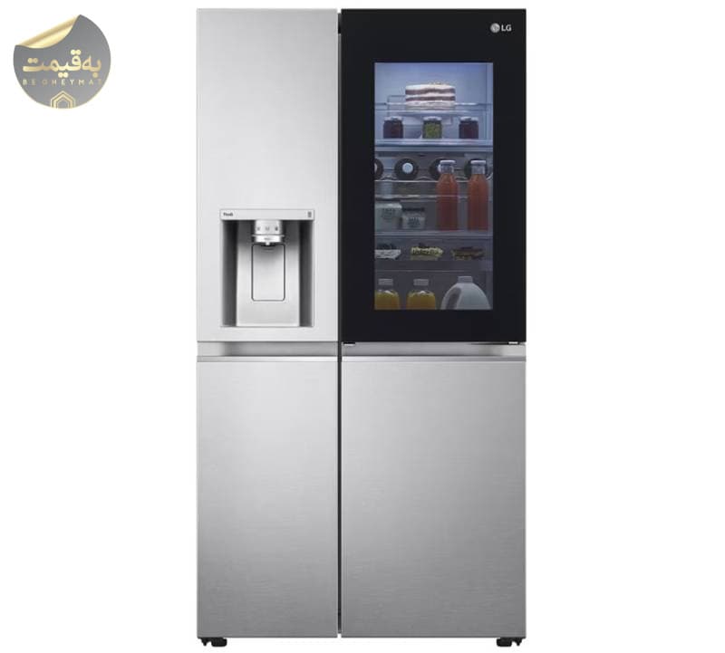 یخچال فریزر 34فوت ساید بای ساید ال جی مدل x348 سیلور