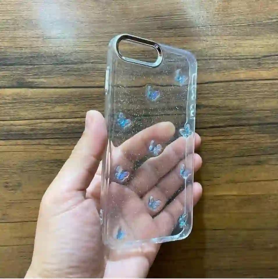 قاب گوشی آیفون 8Plus مدل پروانه برجسته شاین — تصویر ۳
