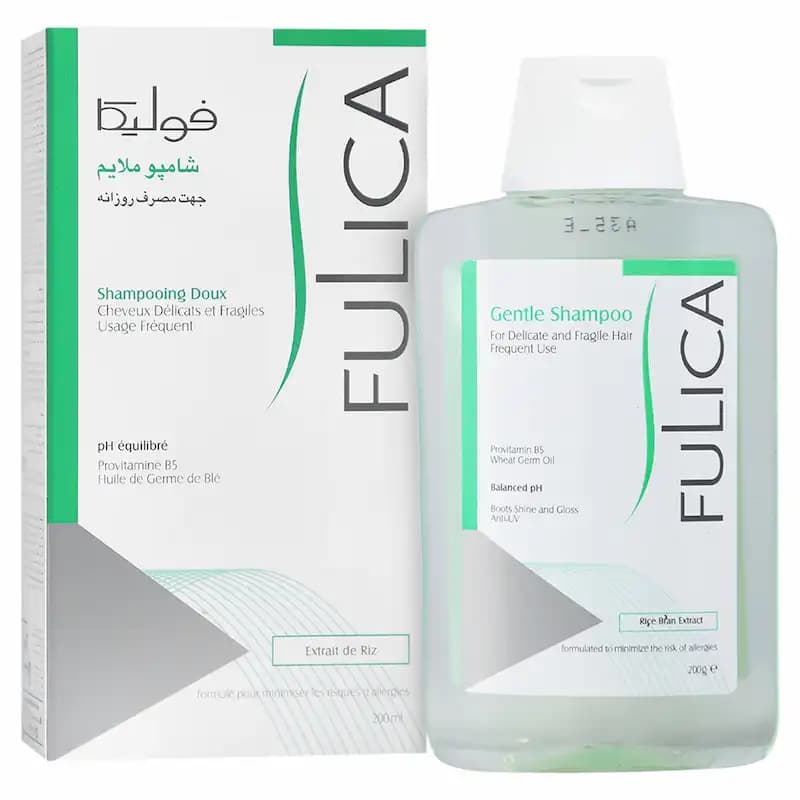 شامپو روزانه تقویت‌کننده مو فولیکا مخصوص موهای حساس و شکننده