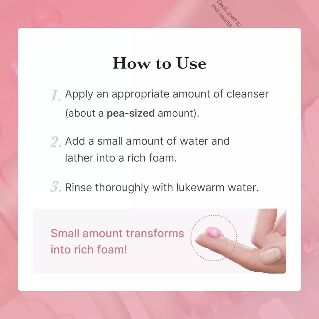 شوینده خامهای PDRN و نیاسینامید مدیکیوب مدل PDRN Pink Niacinamide Whip Cleanser حجم 120 گرم — تصویر ۵