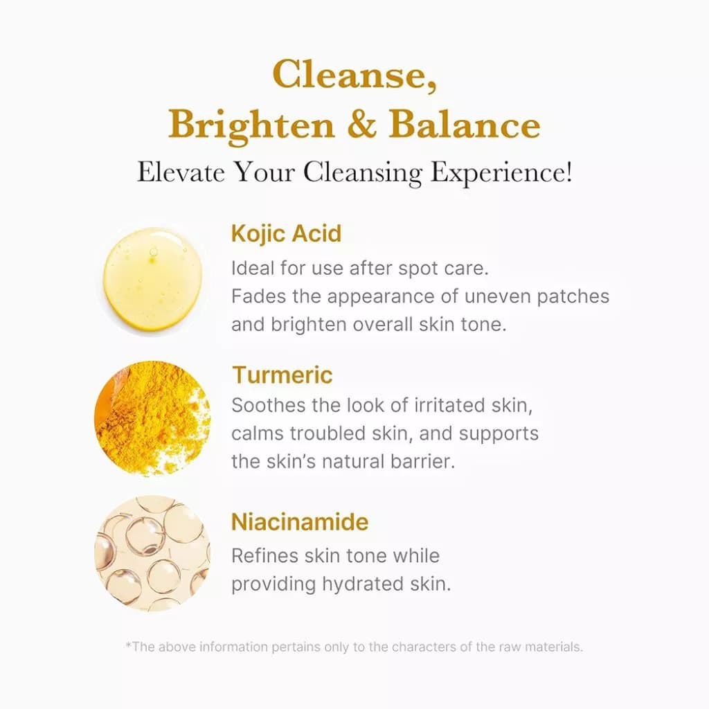 فوم شستشوی روشن‌کننده کوجیک اسید و زردچوبه مدی‌کیوب مدل Kojic Acid Turmeric Toning Cleanser حجم 120 گرم — تصویر ۴