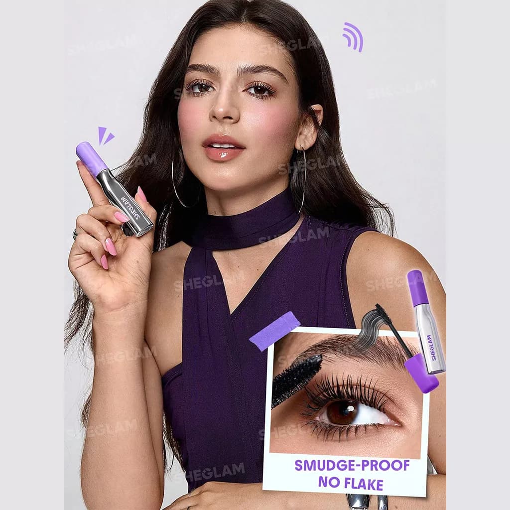 ریمل حجم‌دهنده و بلندکننده شیگلم مدل لش‌لایتر مگا بوست | SHEGLAM Lashlighter Mega Boost Mascara — تصویر ۳