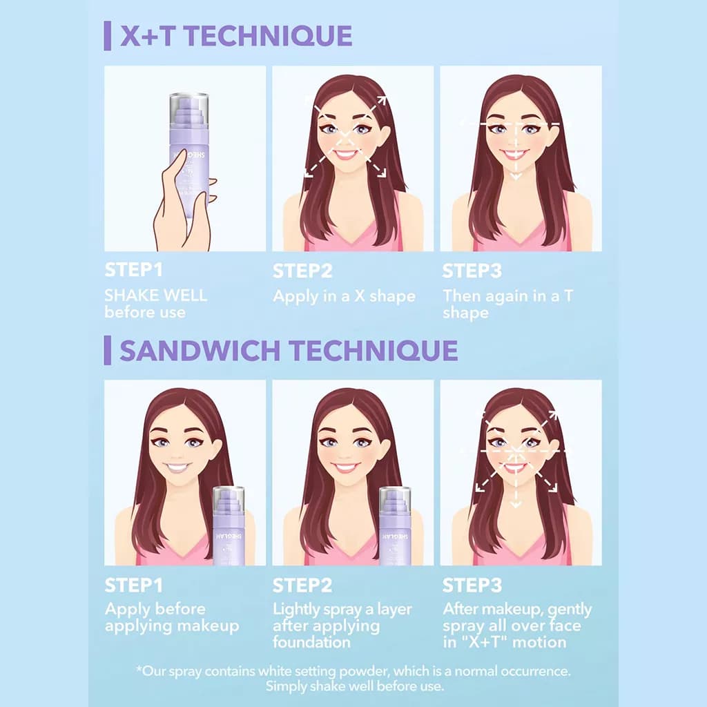 اسپری فیکس ۱۶ ساعته شیگلم مدل لاکد این | SHEGLAM Lock’d In Setting Spray – 16H Long Lasting — تصویر ۵
