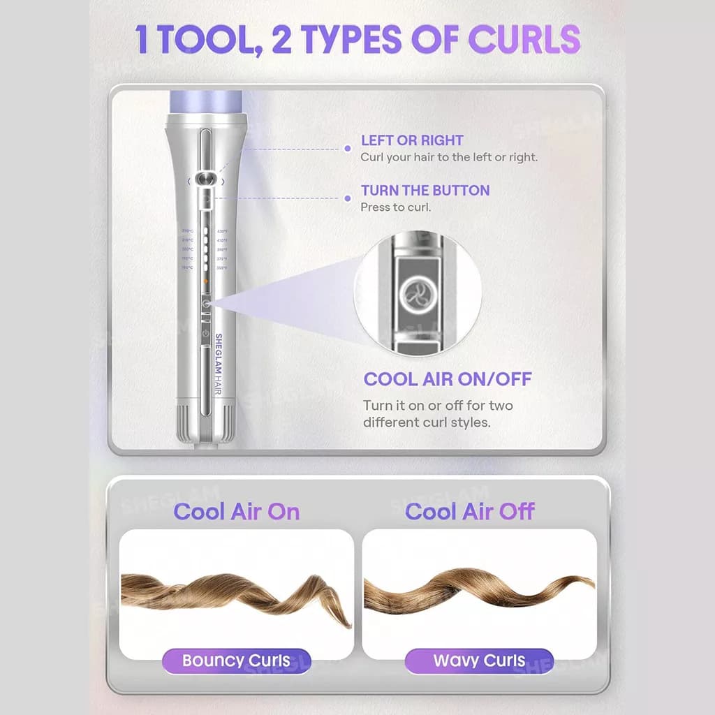 دستگاه ایرفلو استایلر پرو چرخشی شیگلم مدل One Touch Airflow Styler Pro sheglam — تصویر ۳