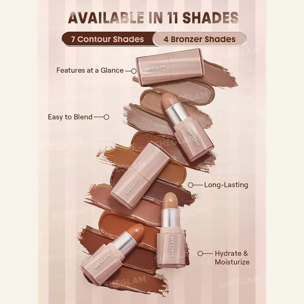 برنزر و کانتور استیکی کره ای شیگلم | Buttery Buff SHEGLAM Contour & Bronzer Stick — تصویر ۲