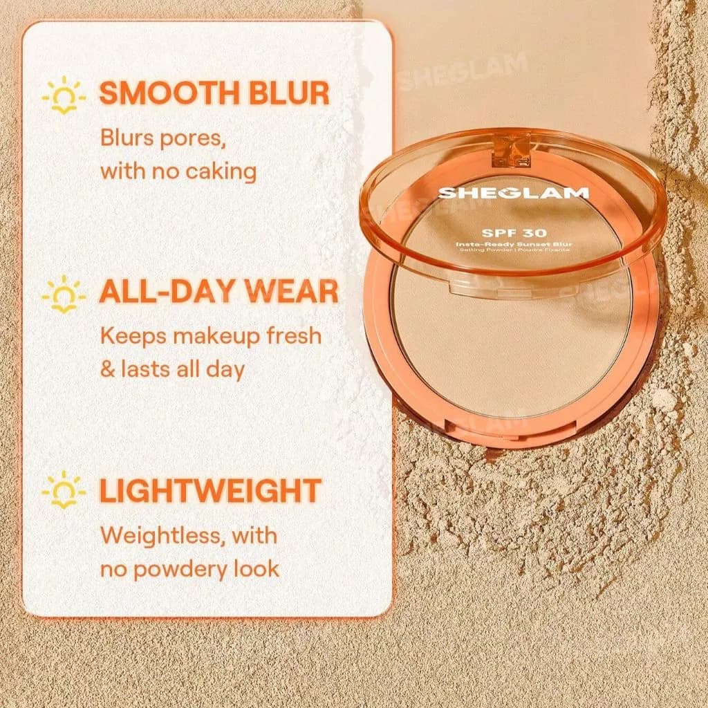 پودر فیکس جدید SPF دار شیگلم مدل Insta Ready Sunset — تصویر ۲