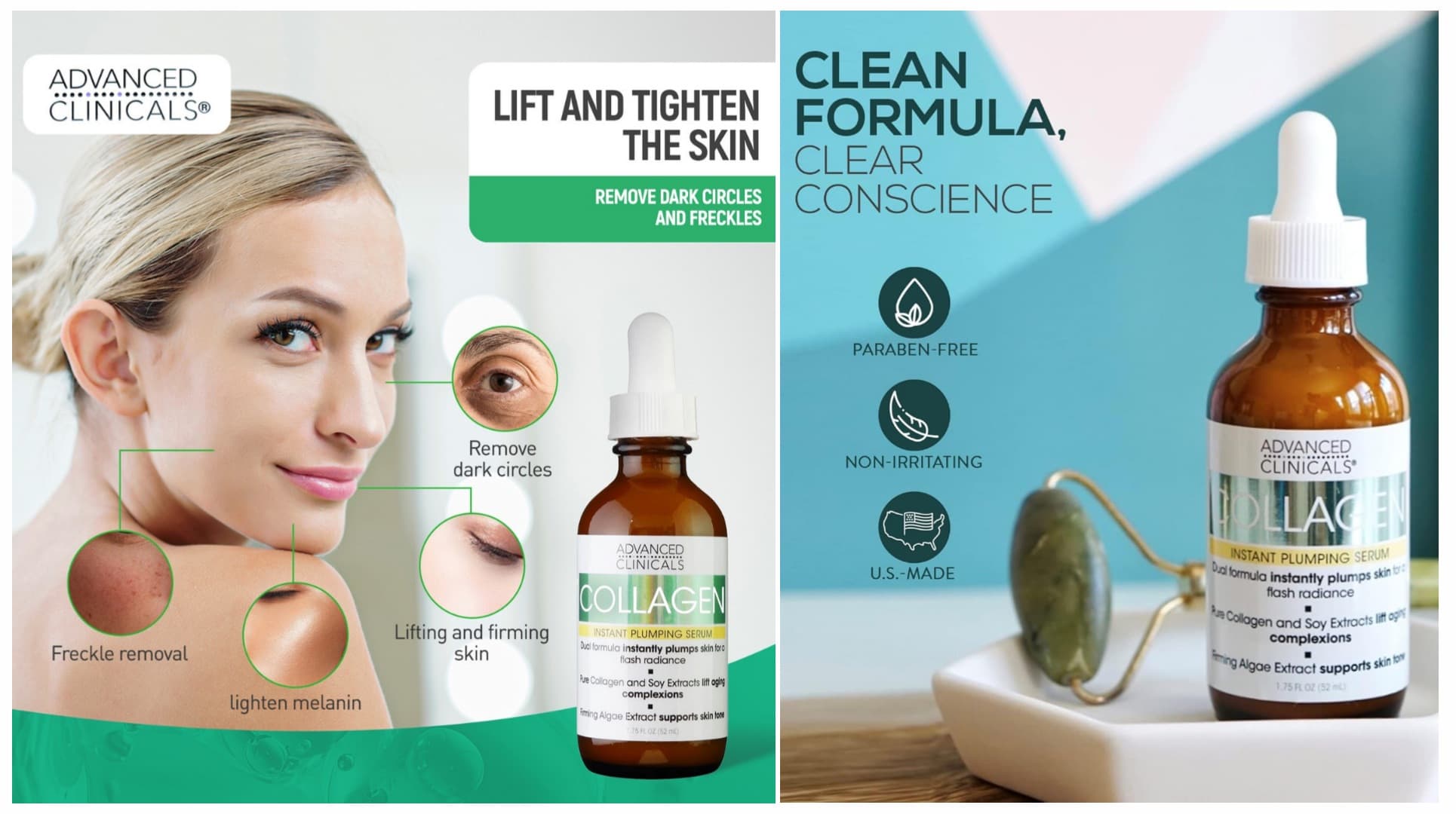 سرم کلاژن ساز و رفع چروک ادونس کلینیکال Advanced Clinicals — تصویر ۶