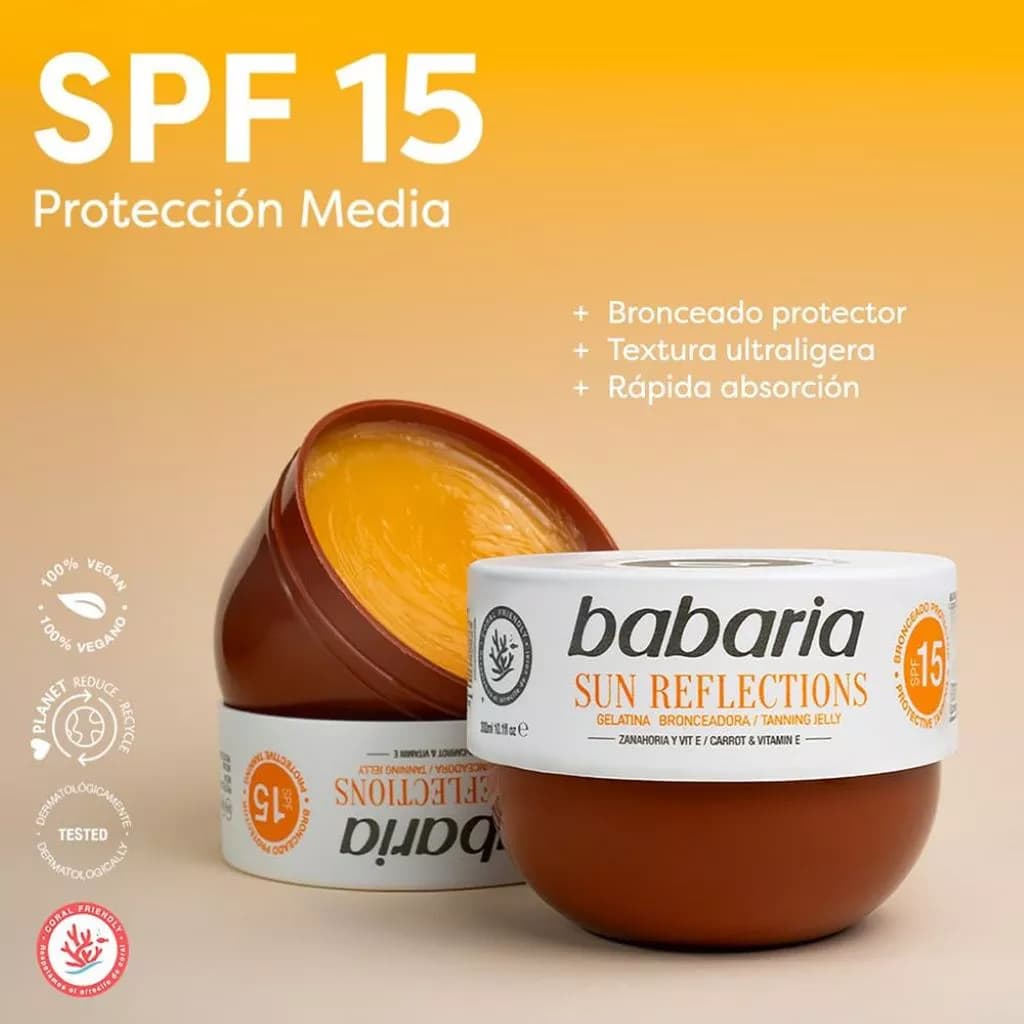 ژل برنزه کننده باباریا سان رفلیکشن SPF15 — تصویر ۵