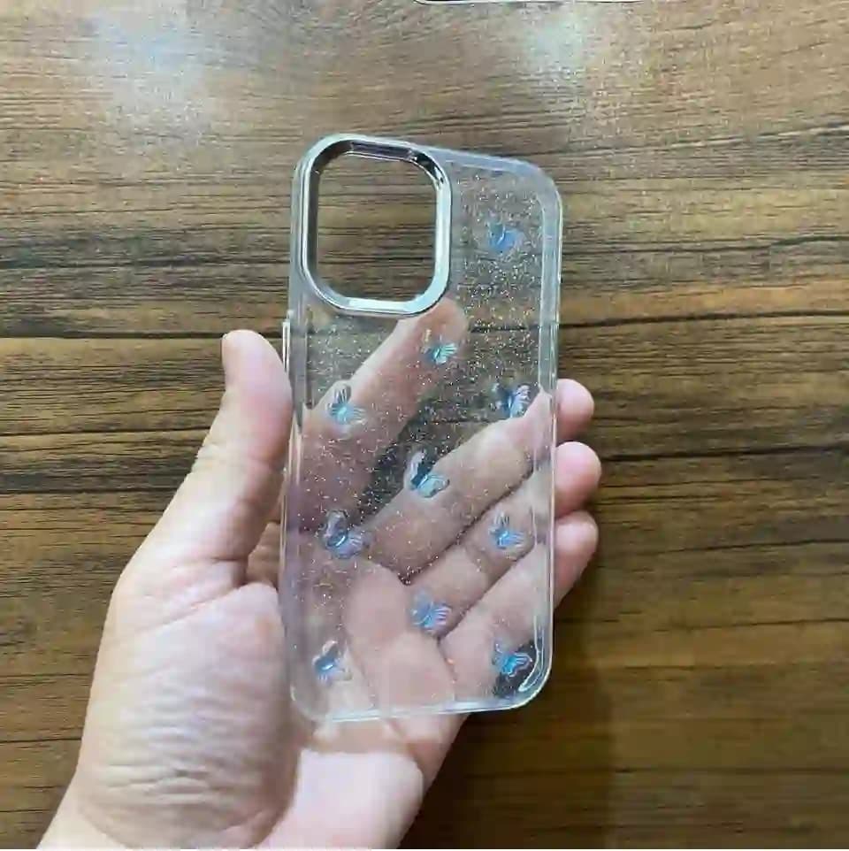 قاب گوشی آیفون 16 مدل پروانه برجسته شاین — تصویر ۳