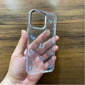 قاب گوشی آیفون 15Promax مدل پروانه برجسته شاین — تصویر ۲