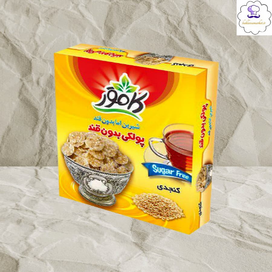 پولکی کنجدی بدون قند و رژیمی(کامور)