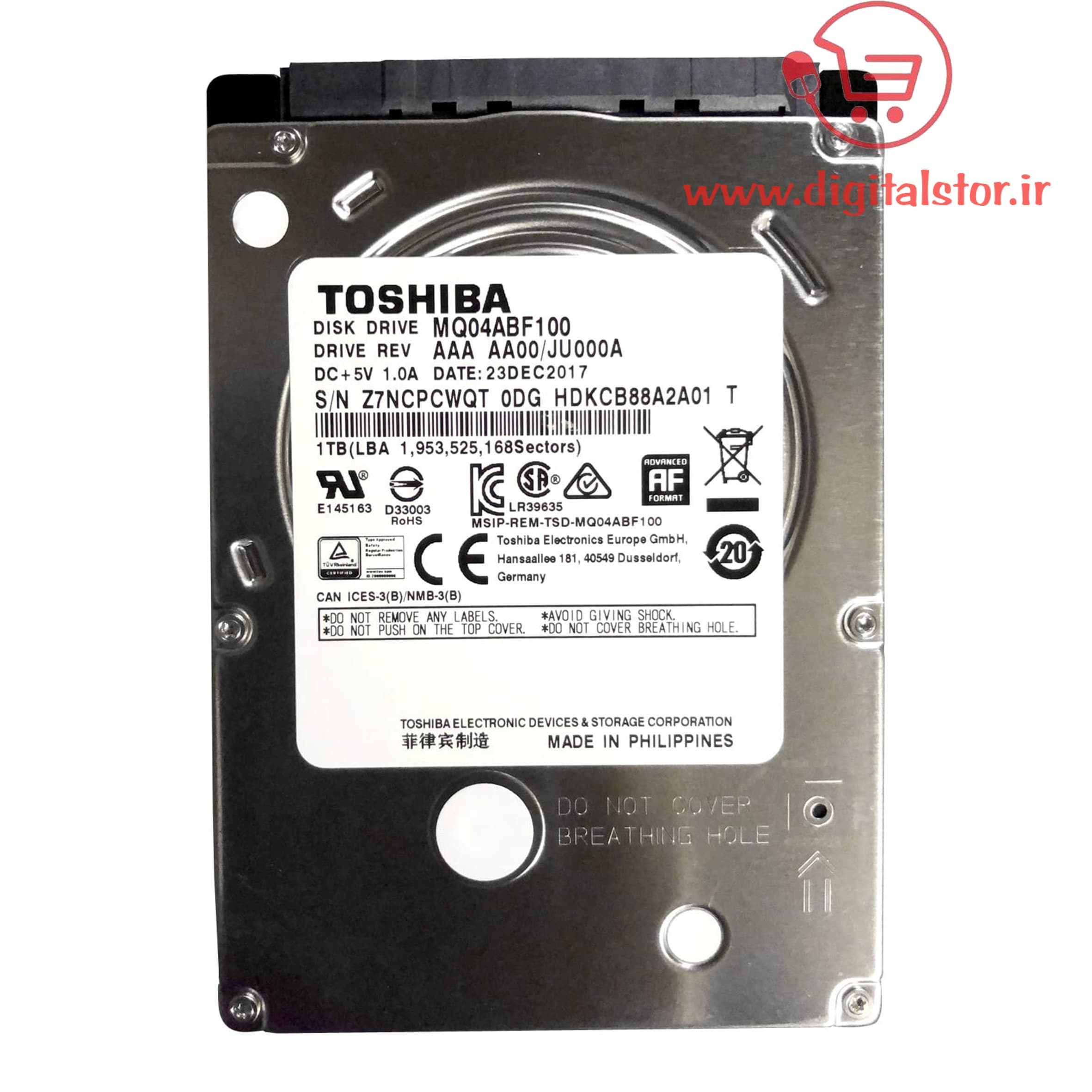 هارد دیسک توشیبا مدل MQ04ABF100 ظرفیت 1 ترابایت استوک