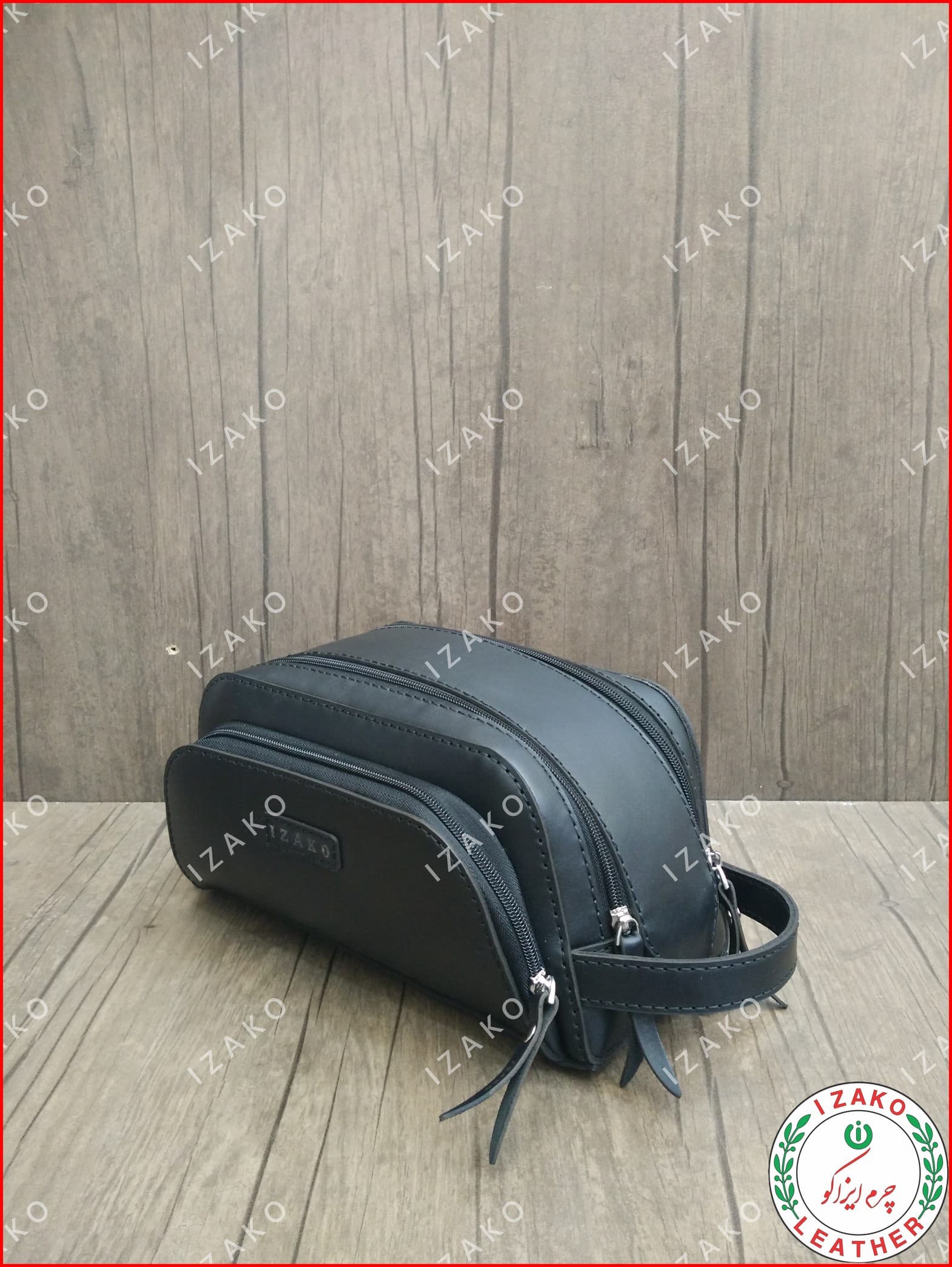 کیف چرم دستی اسپرت چرم گاوی مدل i-692 برند ایزاکو