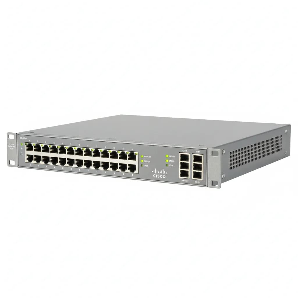 سوئیچ سیسکو مدل WS-C3560G-24PS-S | سری 3560G | ۲۴ پورت گیگابیت PoE | ۴ پورت SFP