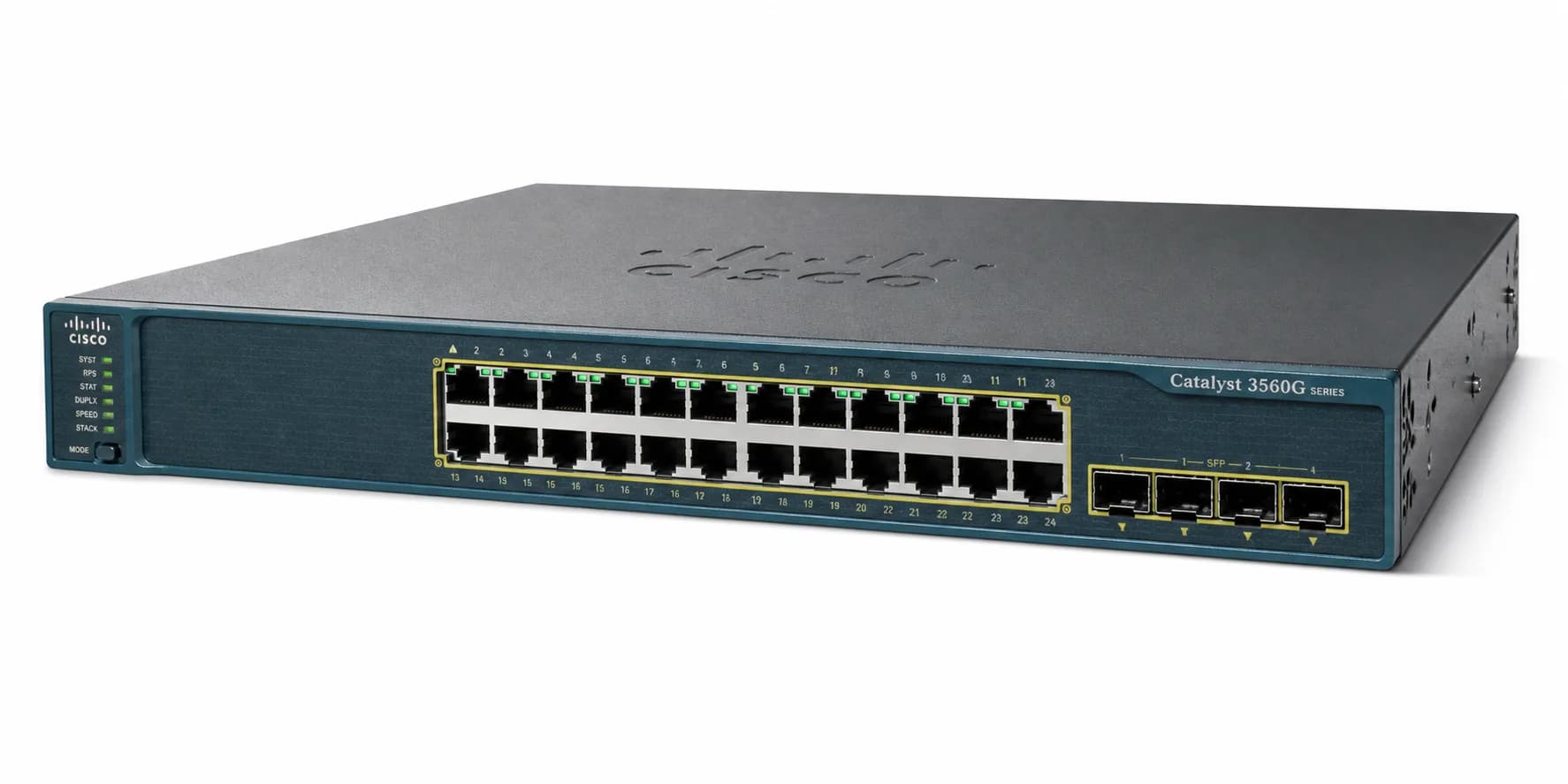 سوئیچ سیسکو مدل WS-C3560G-24TS-S | سری 3560G | ۲۴ پورت گیگابیت | ۴ پورت SFP