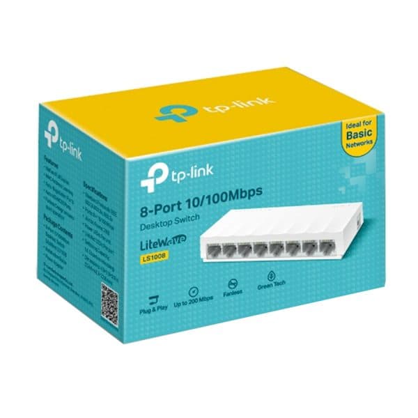 سوئیچ شبکه برند tplink (تی پی لینک) 8 پورت مدل LS1008 — تصویر ۴