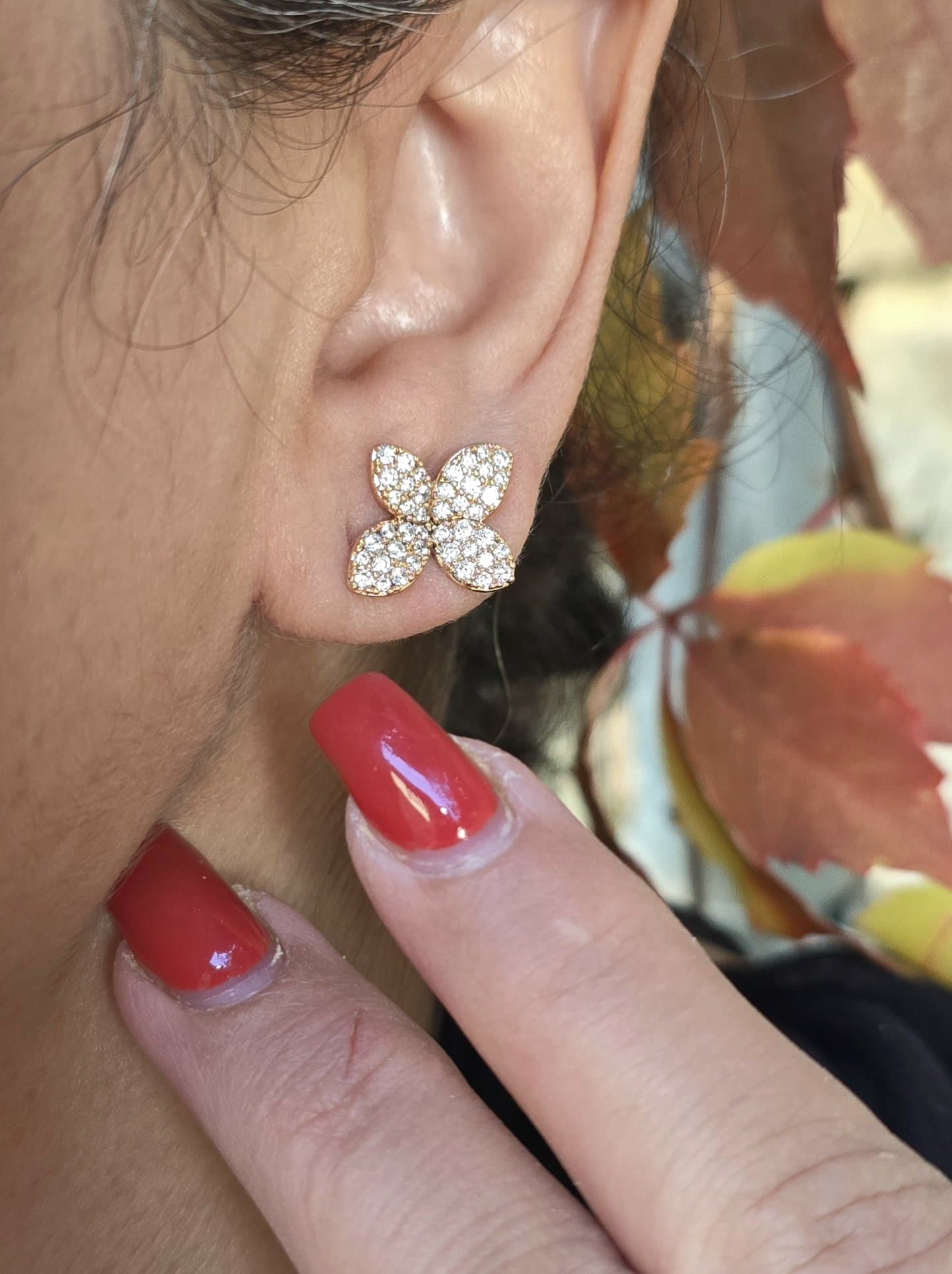 گوشواره برگ برند ژوپینگ بدون حساسیت کد 2058