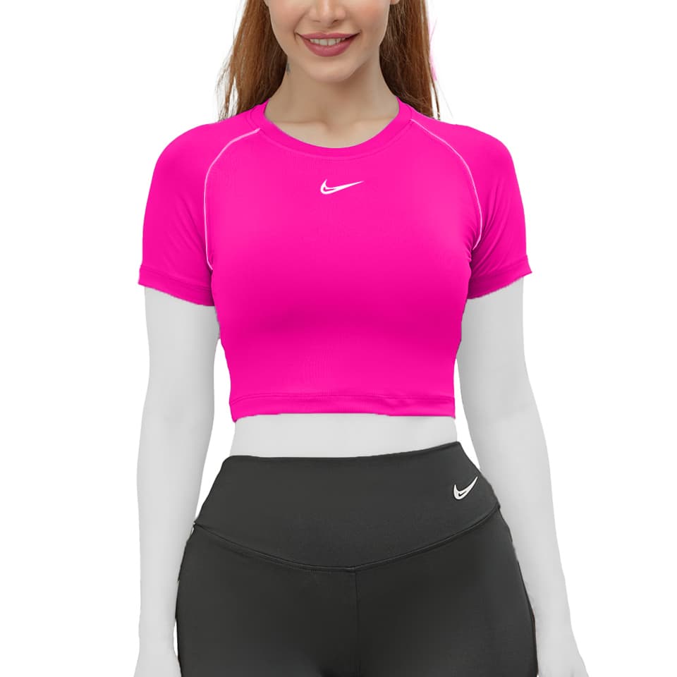 کراپ ورزشی زنانه مدل مغزی دوزی نایکی Nike کد 12642
